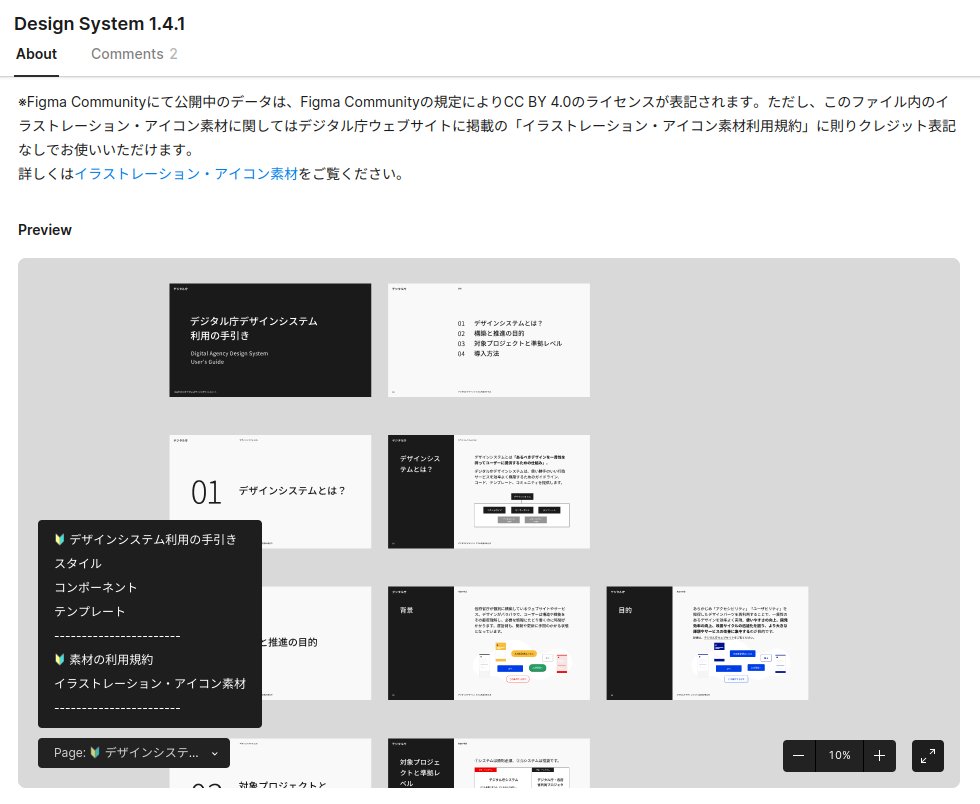デジタル庁 デザインシステム (figma公開情報)